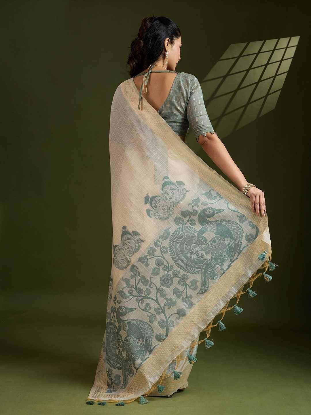 Soft Cotton Kalamkari Traditional Sarees - MYLUXURY LANE ENTERPRISE