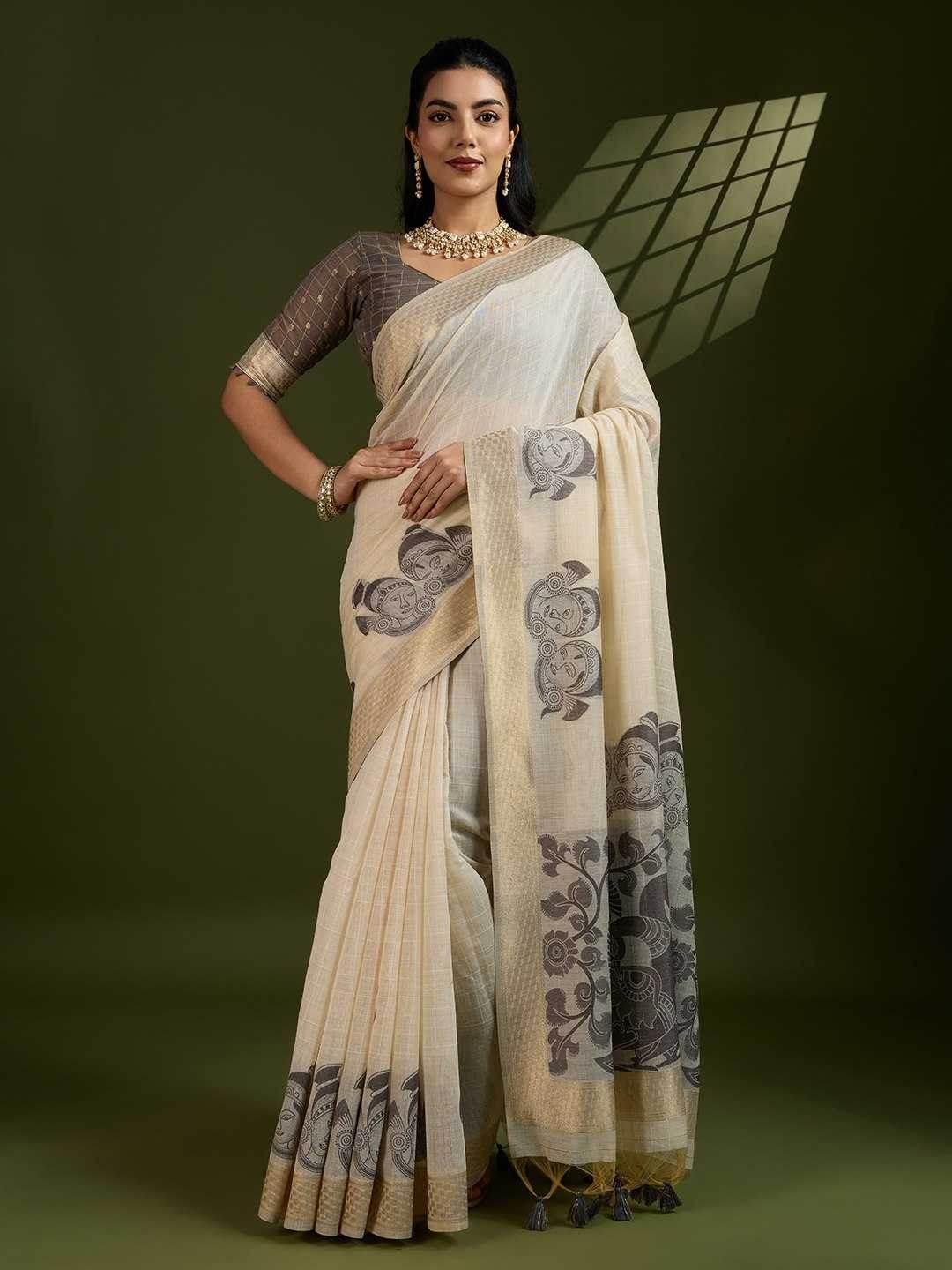 Soft Cotton Kalamkari Traditional Sarees - MYLUXURY LANE ENTERPRISE