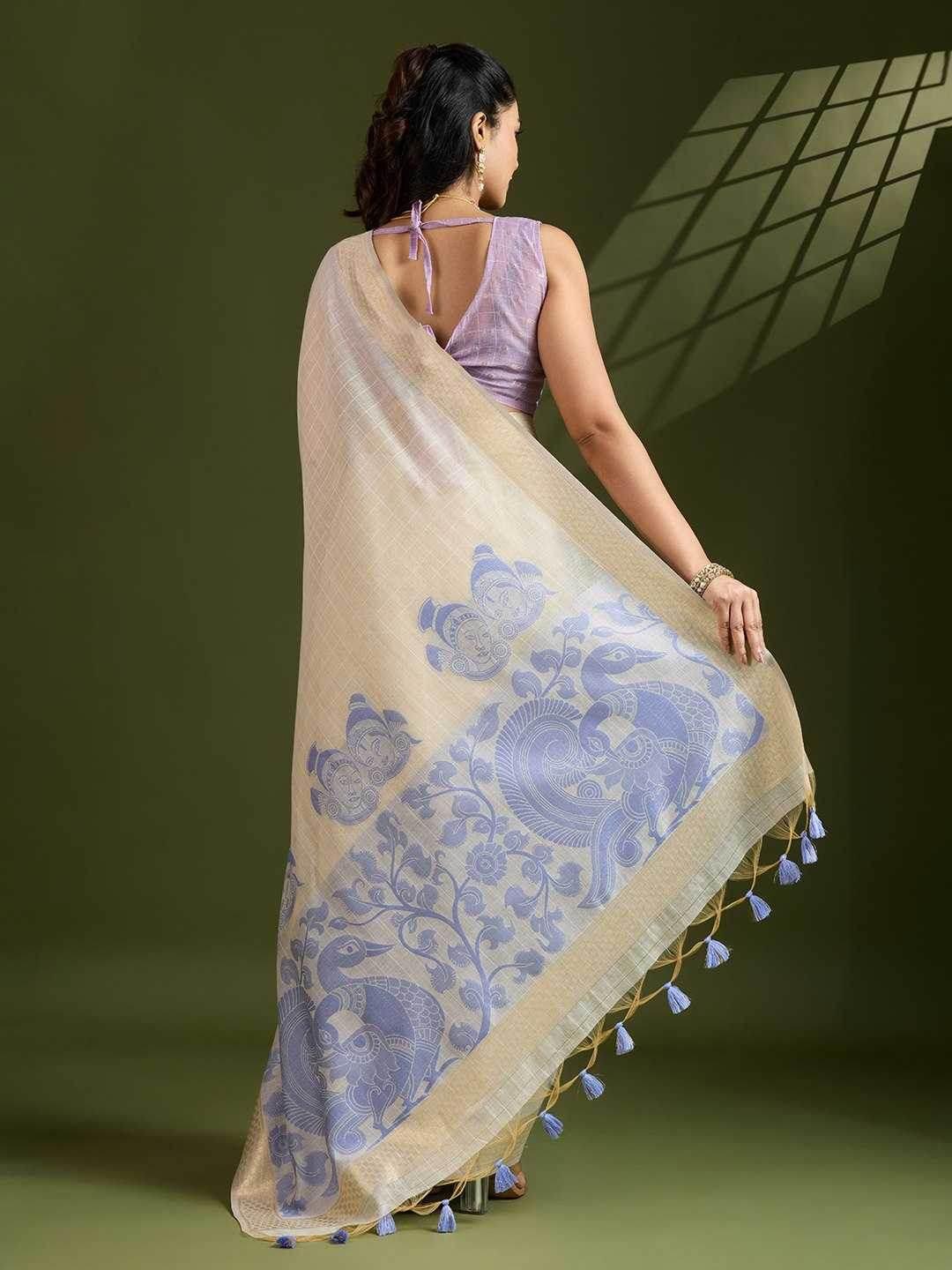 Soft Cotton Kalamkari Traditional Sarees - MYLUXURY LANE ENTERPRISE