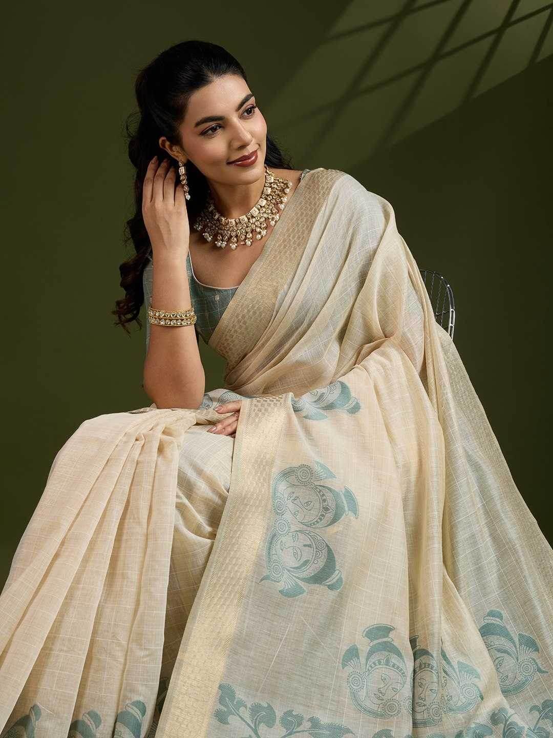 Soft Cotton Kalamkari Traditional Sarees - MYLUXURY LANE ENTERPRISE