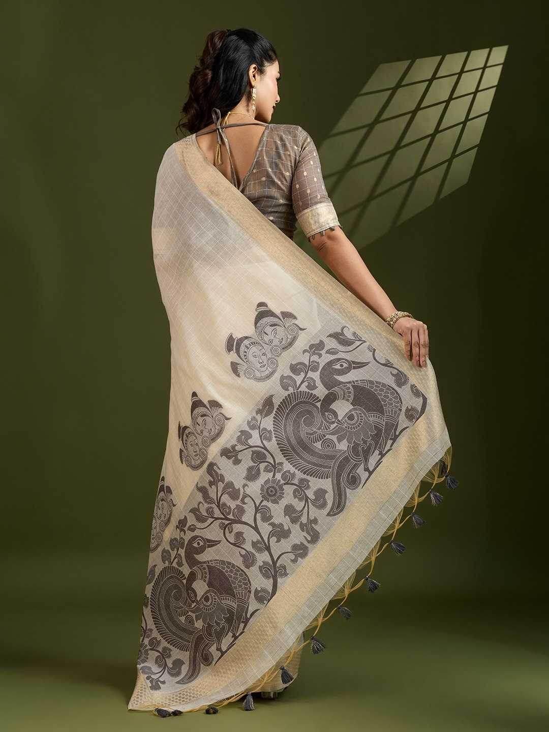 Soft Cotton Kalamkari Traditional Sarees - MYLUXURY LANE ENTERPRISE