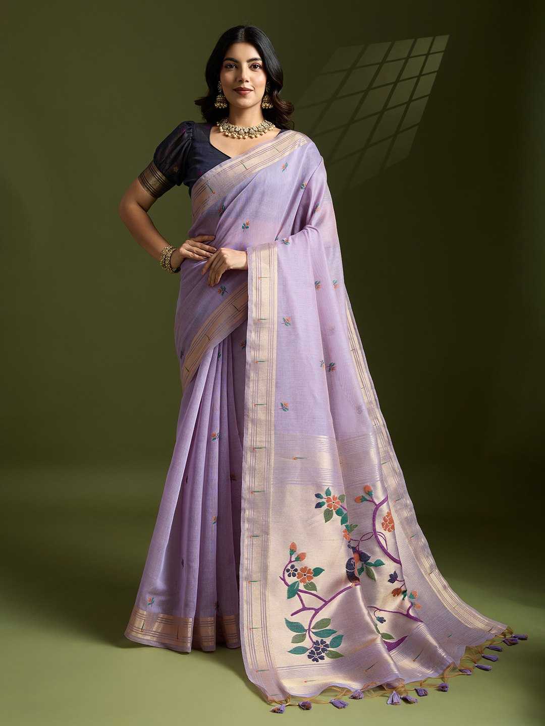 Soft Cotton  PAITHANI Zari Saree