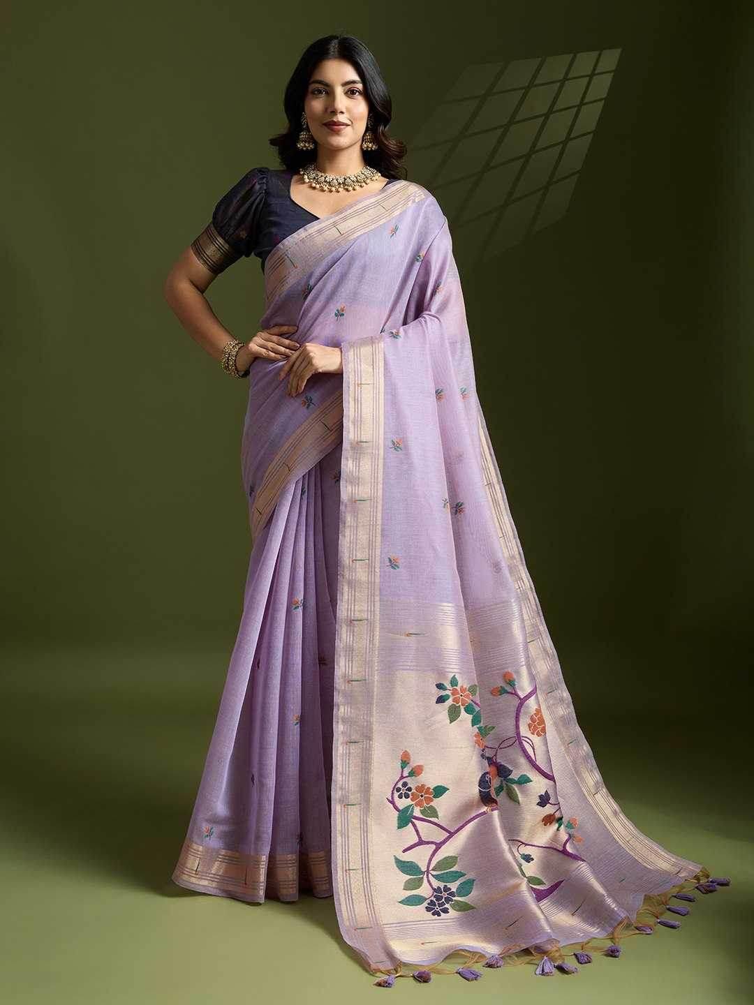 Soft Cotton PAITHANI Zari Saree - MYLUXURY LANE ENTERPRISE