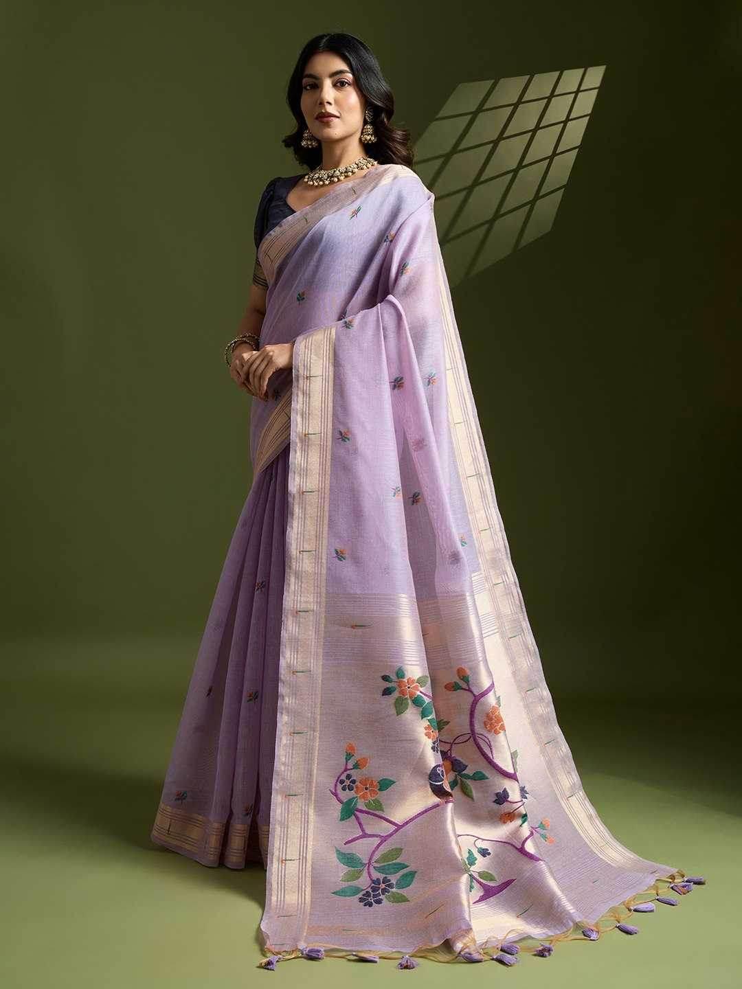 Soft Cotton PAITHANI Zari Saree - MYLUXURY LANE ENTERPRISE