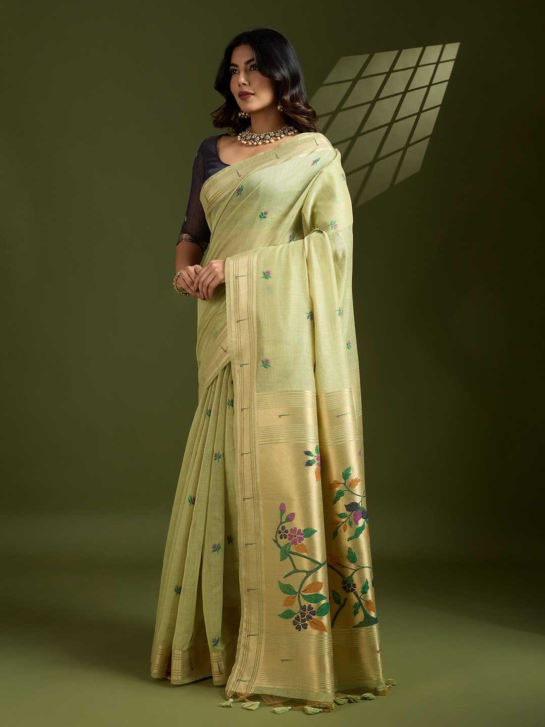 Soft Cotton  PAITHANI Zari Saree