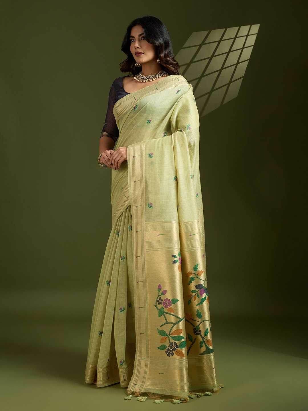 Soft Cotton PAITHANI Zari Saree - MYLUXURY LANE ENTERPRISE
