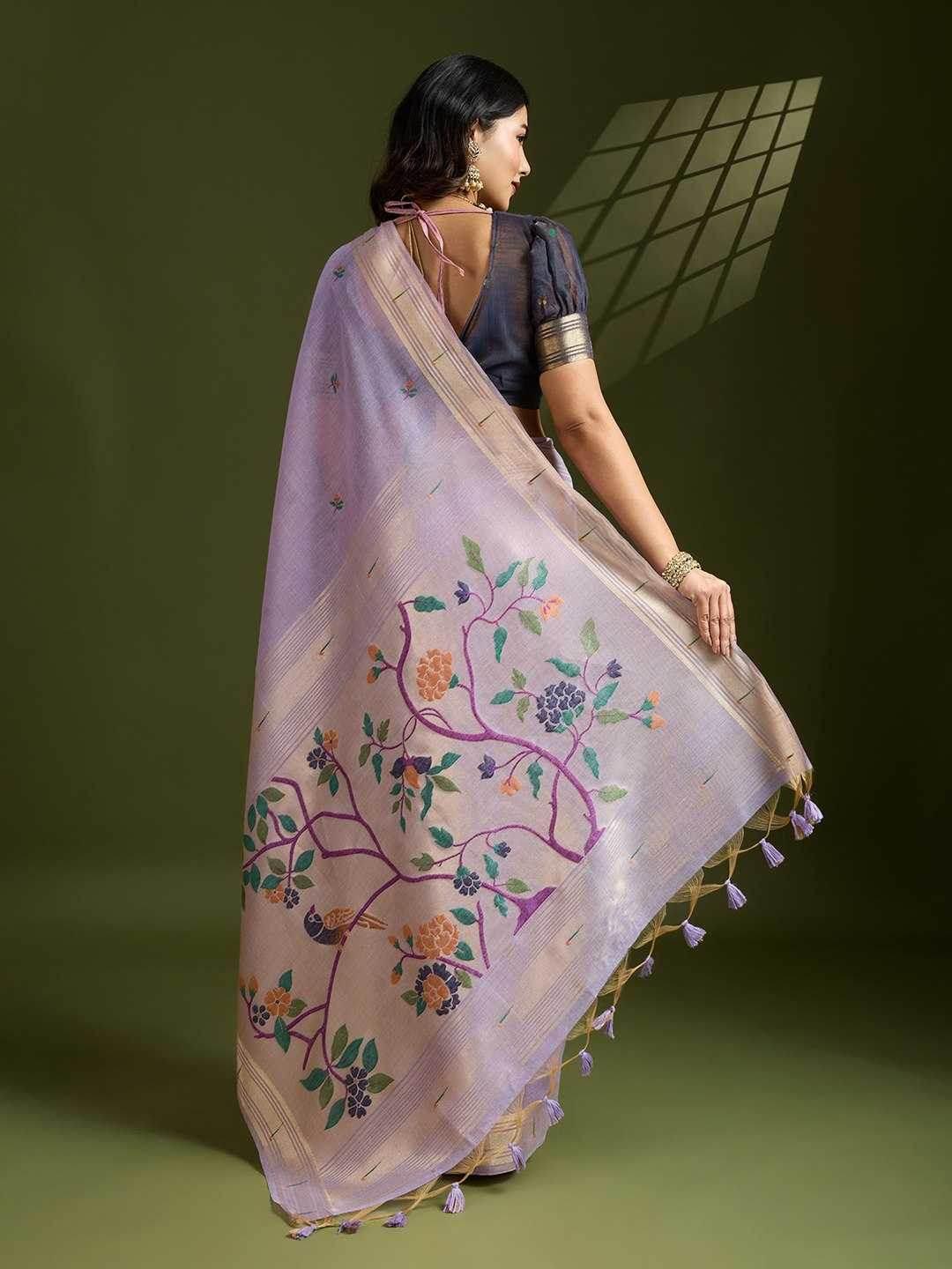 Soft Cotton PAITHANI Zari Saree - MYLUXURY LANE ENTERPRISE