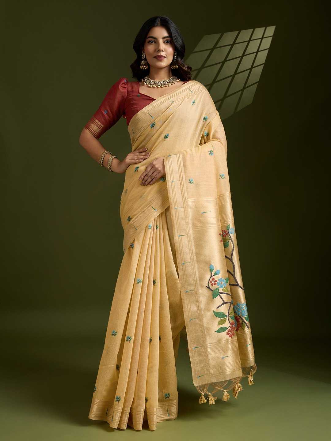 Soft Cotton  PAITHANI Zari Saree