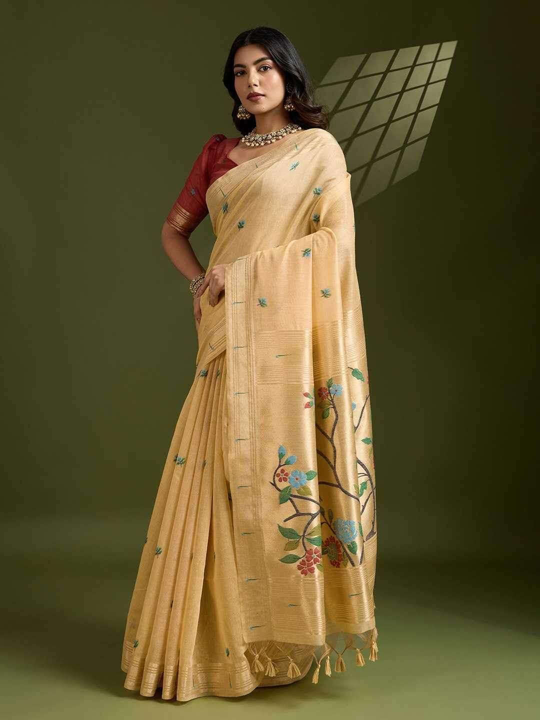 Soft Cotton PAITHANI Zari Saree - MYLUXURY LANE ENTERPRISE