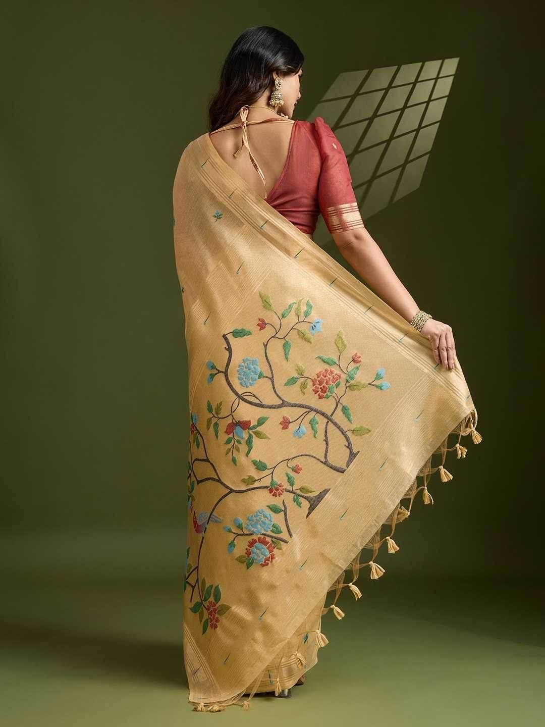 Soft Cotton PAITHANI Zari Saree - MYLUXURY LANE ENTERPRISE