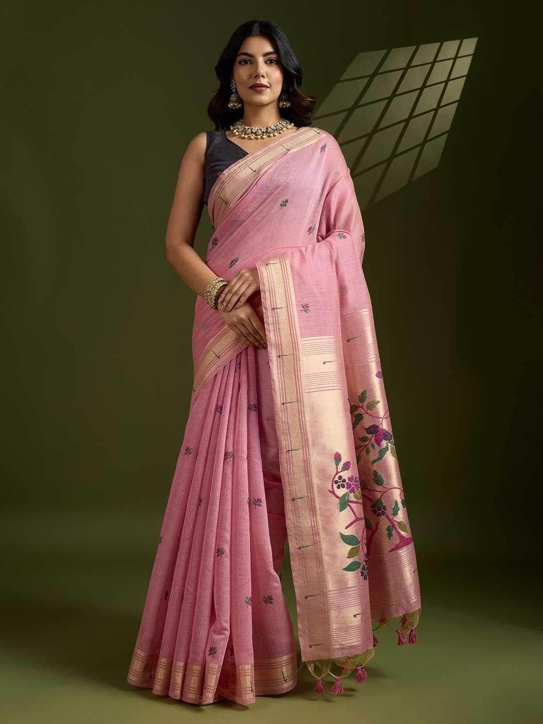 Soft Cotton PAITHANI Zari Saree - MYLUXURY LANE ENTERPRISE