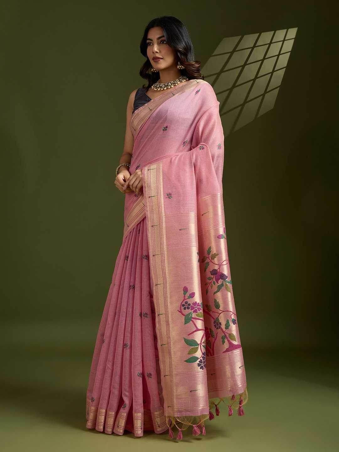Soft Cotton PAITHANI Zari Saree - MYLUXURY LANE ENTERPRISE