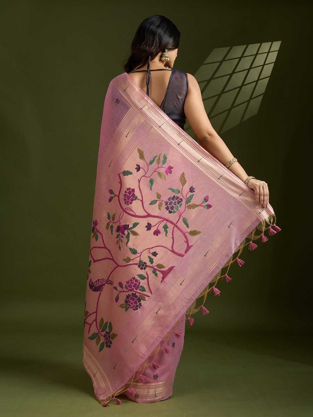 Soft Cotton  PAITHANI Zari Saree