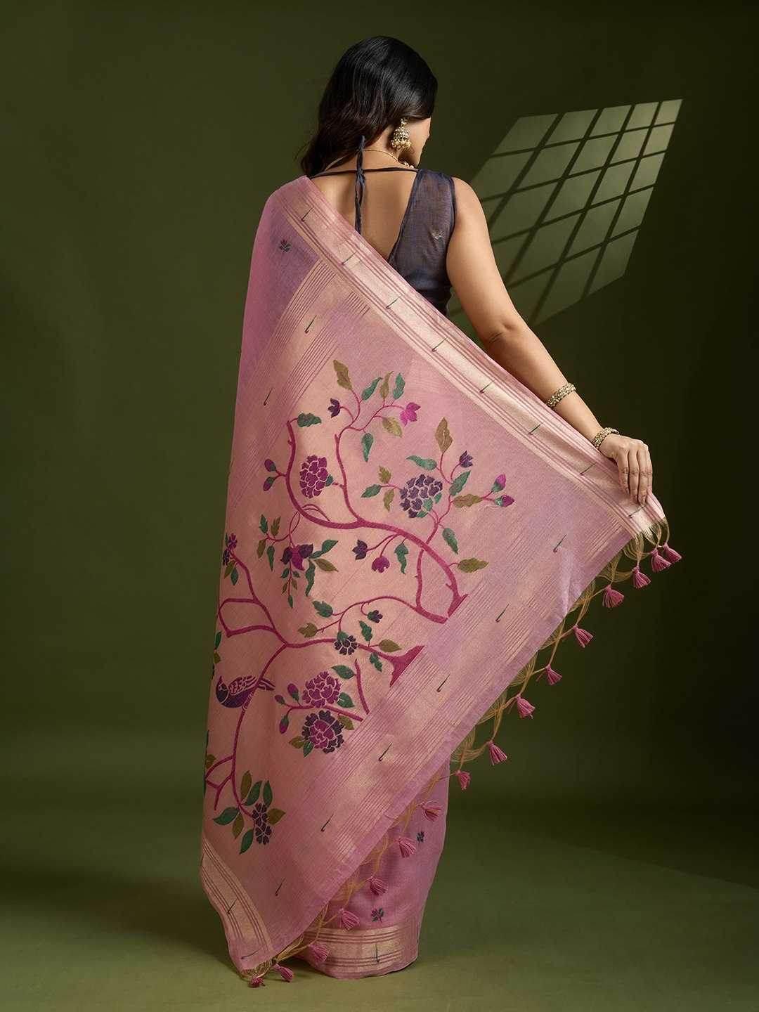 Soft Cotton PAITHANI Zari Saree - MYLUXURY LANE ENTERPRISE