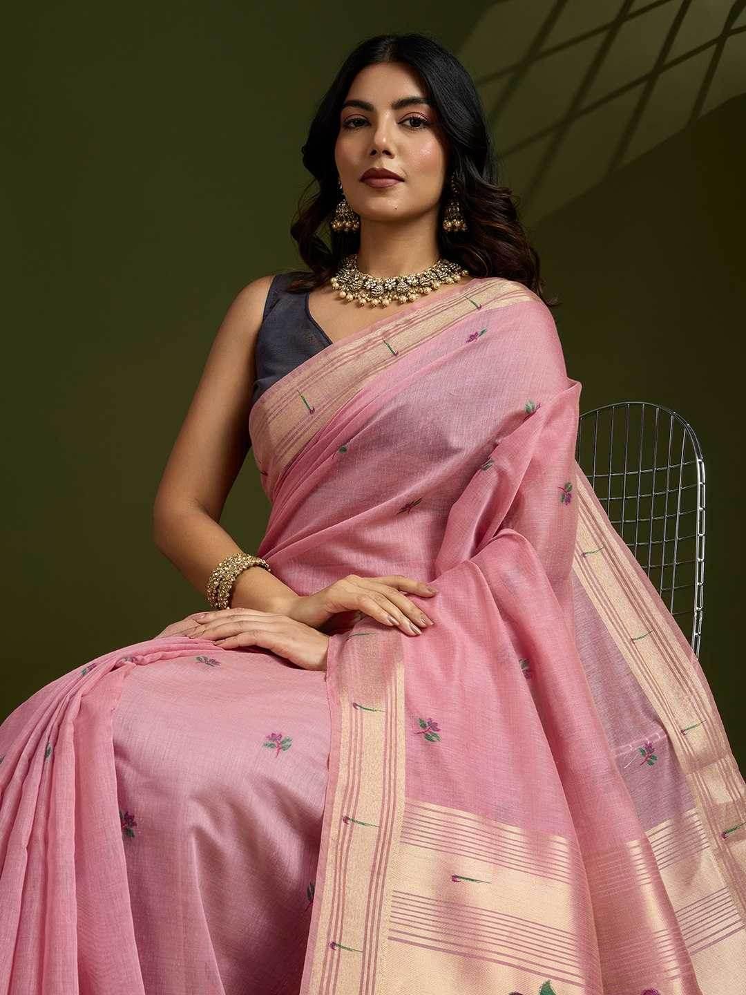 Soft Cotton PAITHANI Zari Saree - MYLUXURY LANE ENTERPRISE