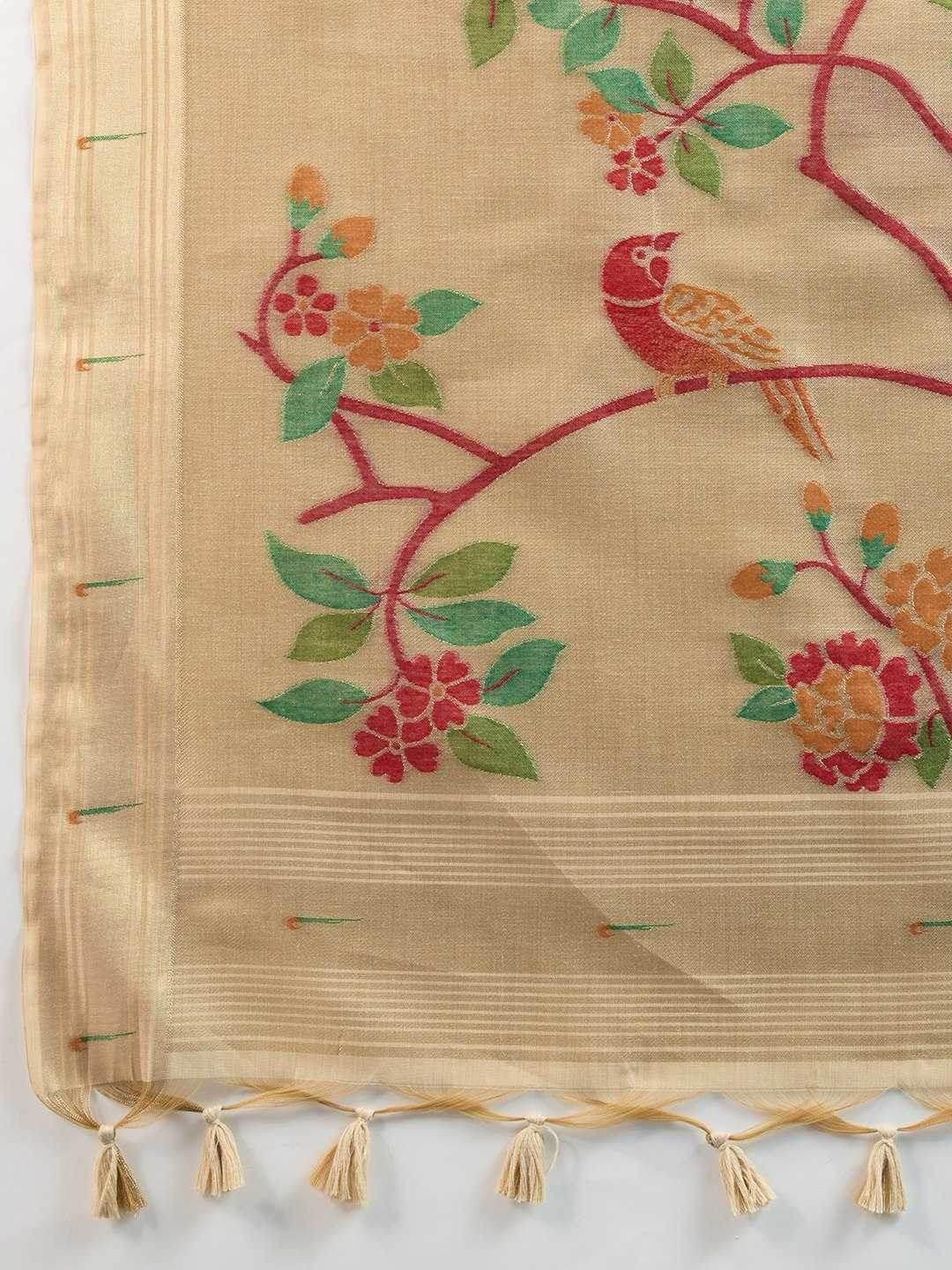 Soft Cotton PAITHANI Zari Saree - MYLUXURY LANE ENTERPRISE