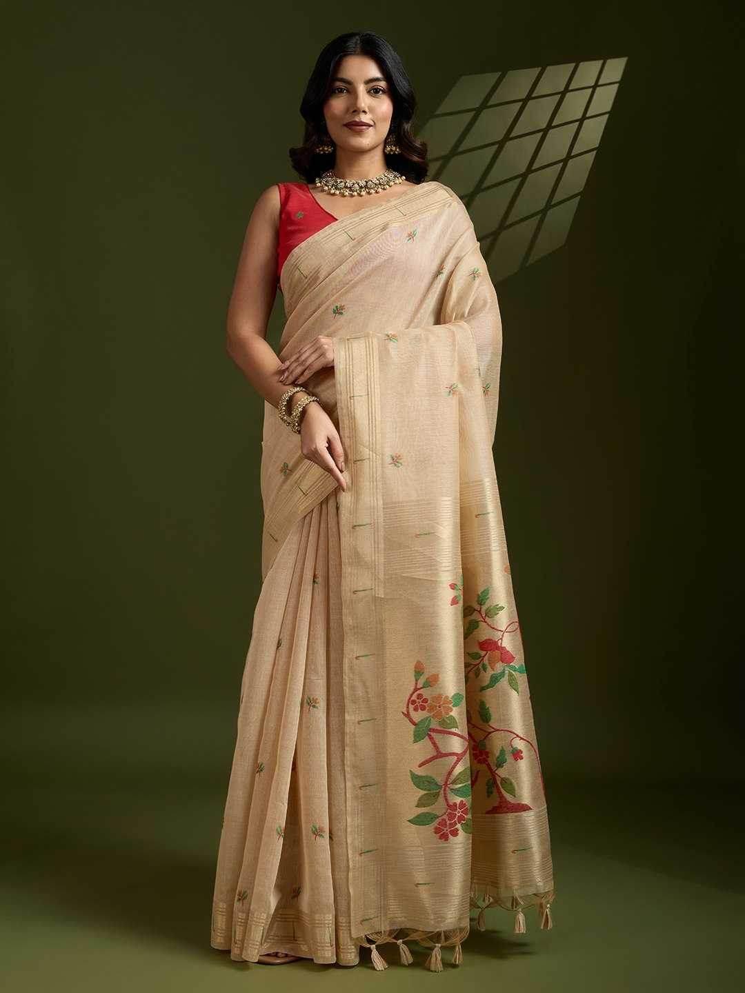 Soft Cotton PAITHANI Zari Saree - MYLUXURY LANE ENTERPRISE