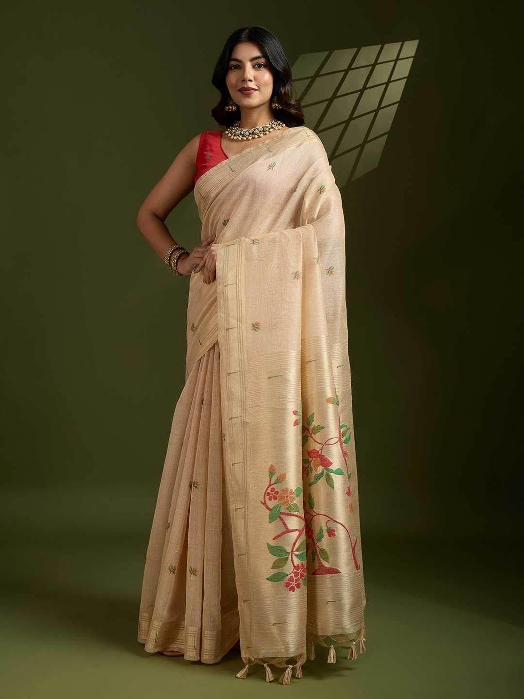 Soft Cotton PAITHANI Zari Saree - MYLUXURY LANE ENTERPRISE