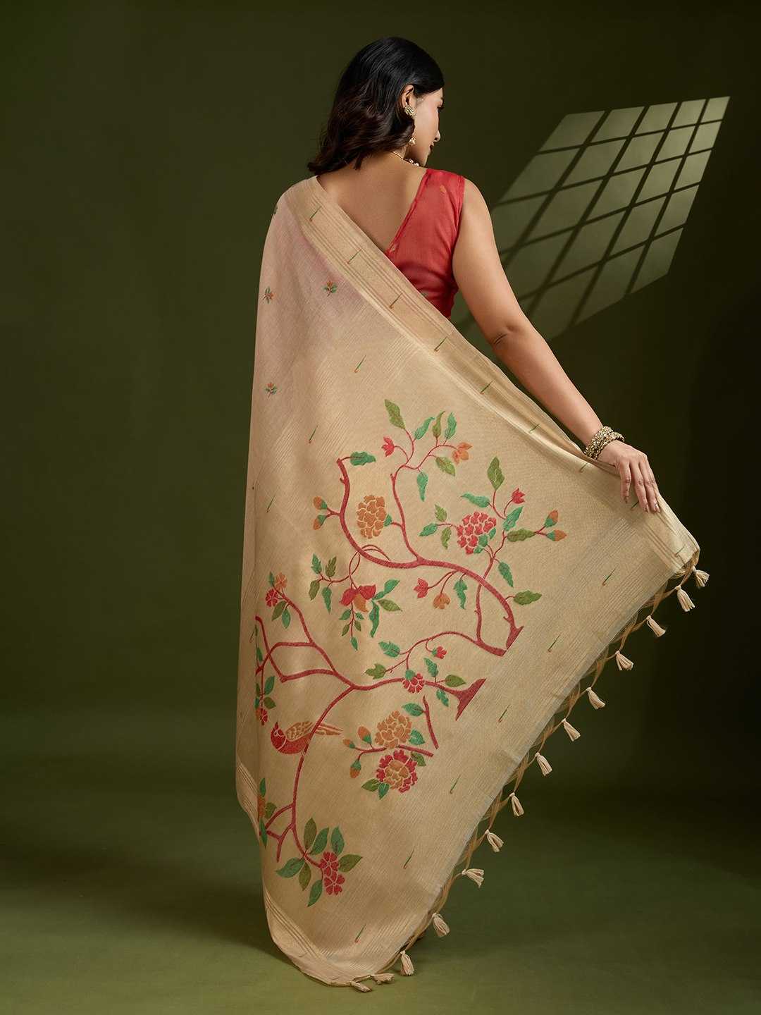 Soft Cotton  PAITHANI Zari Saree