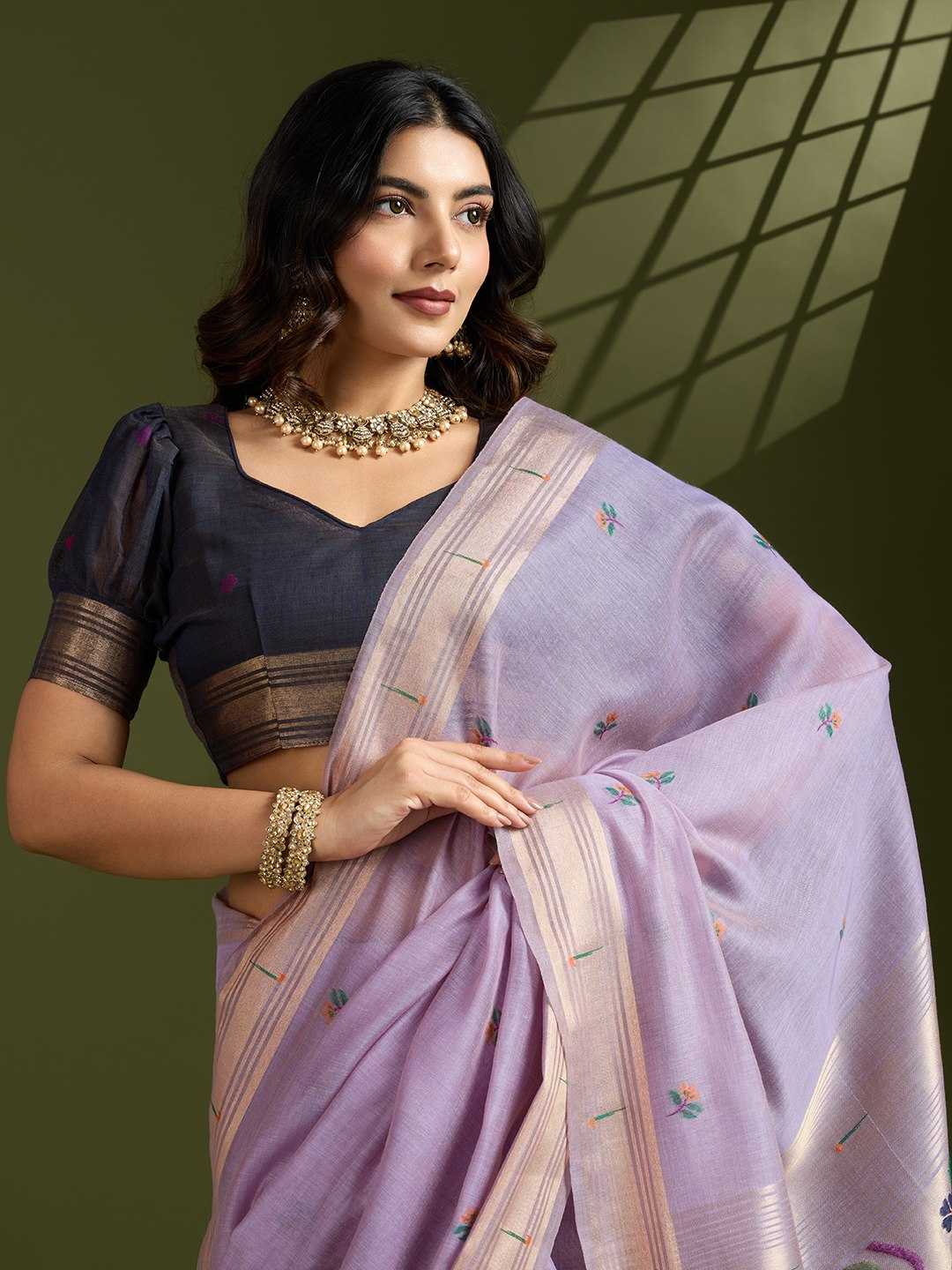 Soft Cotton  PAITHANI Zari Saree