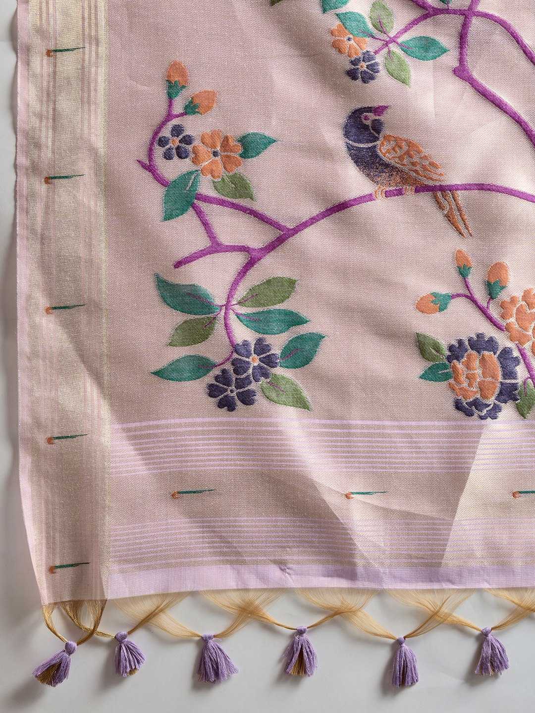 Soft Cotton  PAITHANI Zari Saree