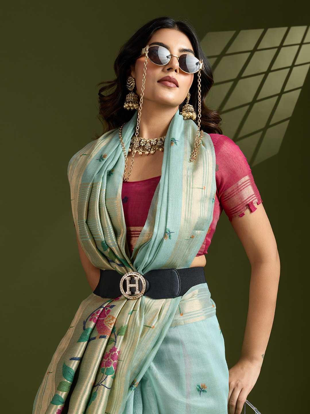 Soft Cotton  PAITHANI Zari Saree