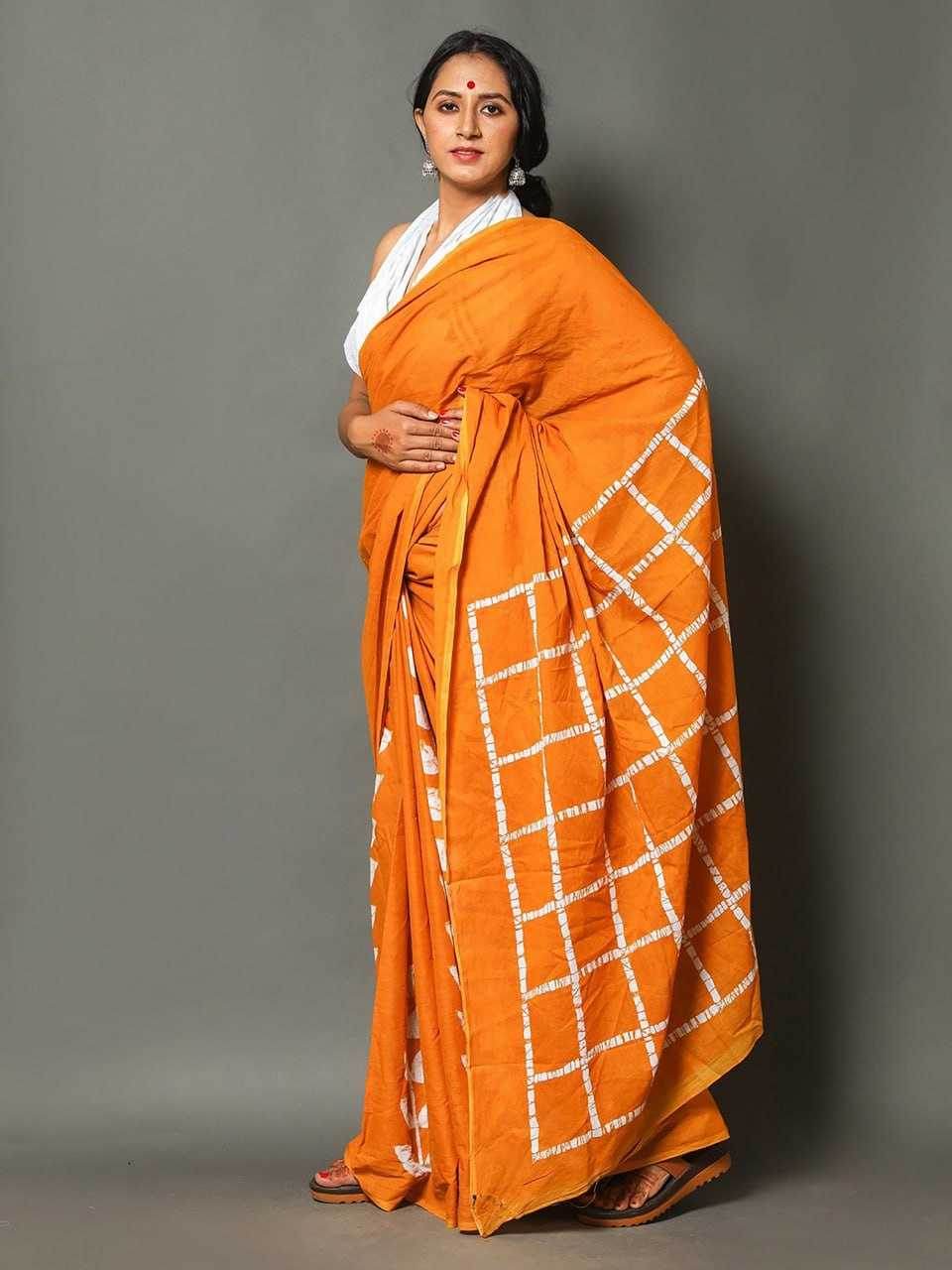 Printed Ladies Cotton Sarees - MYLUXURY LANE ENTERPRISE