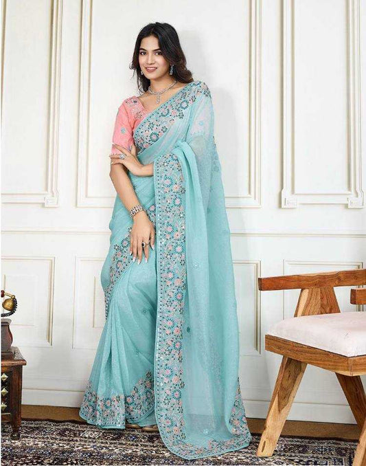 Soft Cursh Party Wear Saree