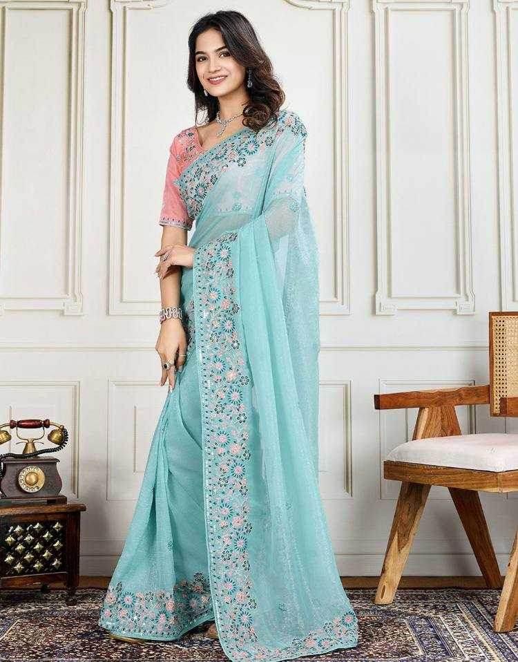 Soft Cursh Party Wear Saree - MYLUXURY LANE ENTERPRISE
