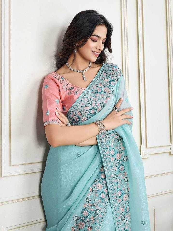 Soft Cursh Party Wear Saree - MYLUXURY LANE ENTERPRISE