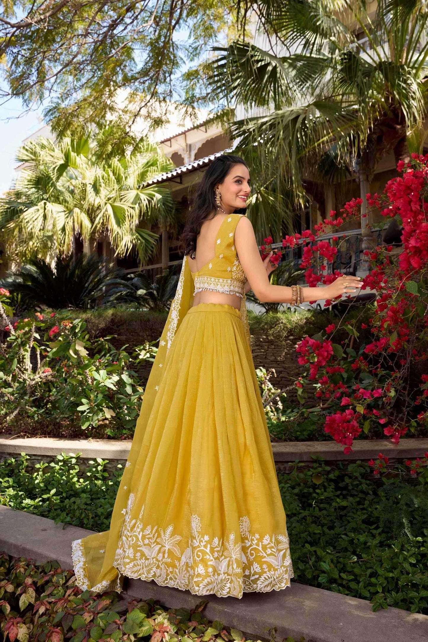 Soft Gold Crush Lehenga for Elegant Festive Occasions - MYLUXURY LANE ENTERPRISE