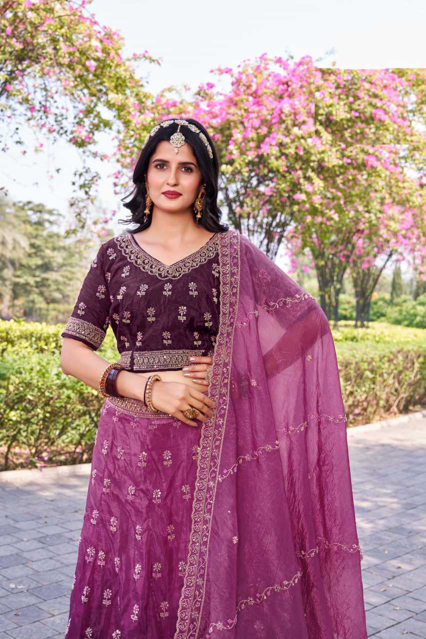 Soft Gold Crush Rajwada Lehenga for Festive Elegance
