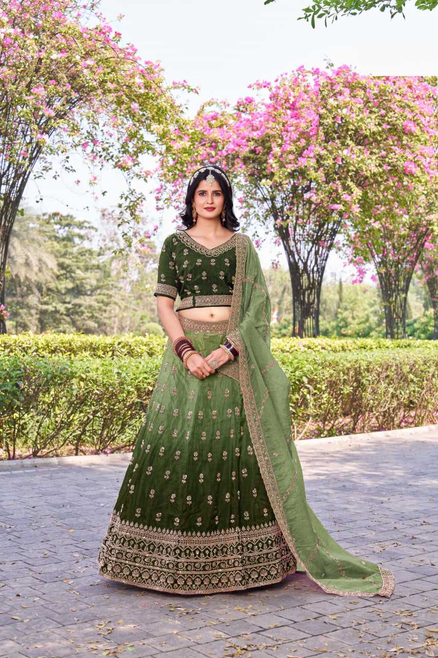 Soft Gold Crush Rajwada Lehenga for Festive Elegance