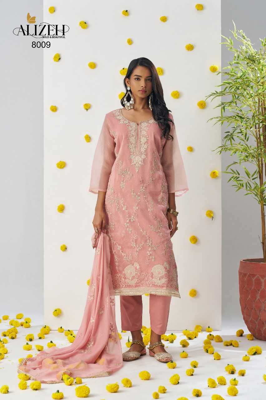 Soft Gold Crush  Embroidery Suit