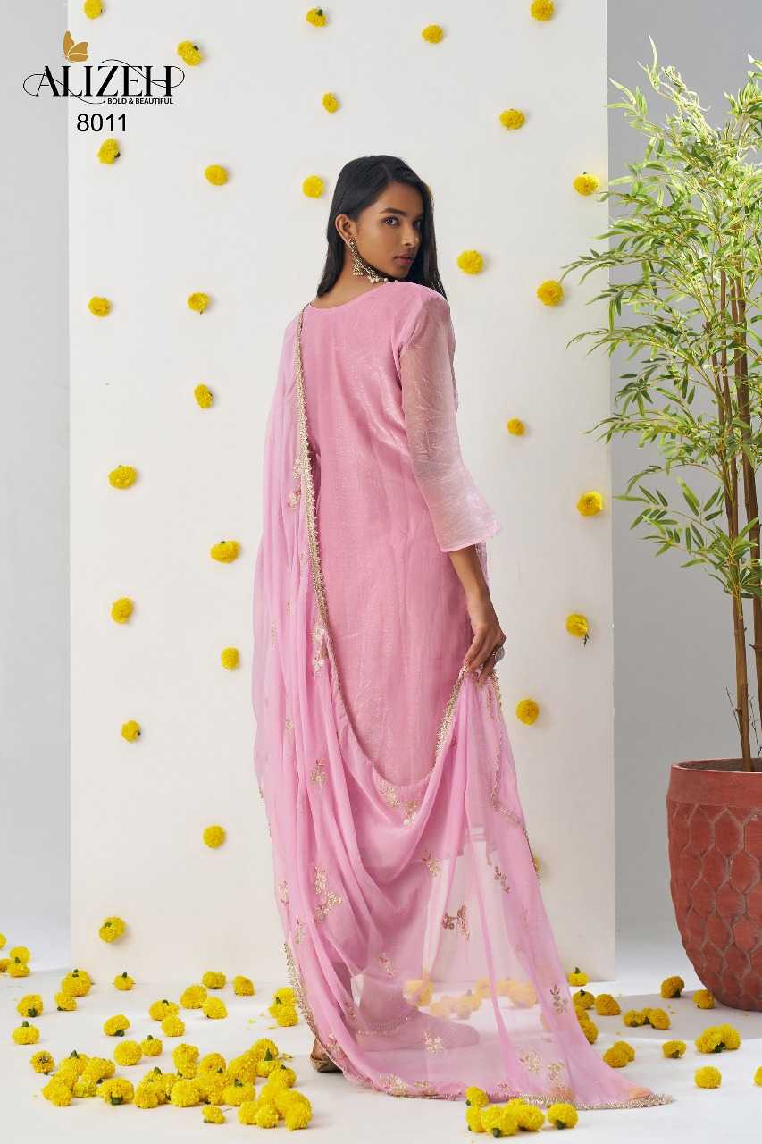 Soft Gold Crush  Embroidery Suit