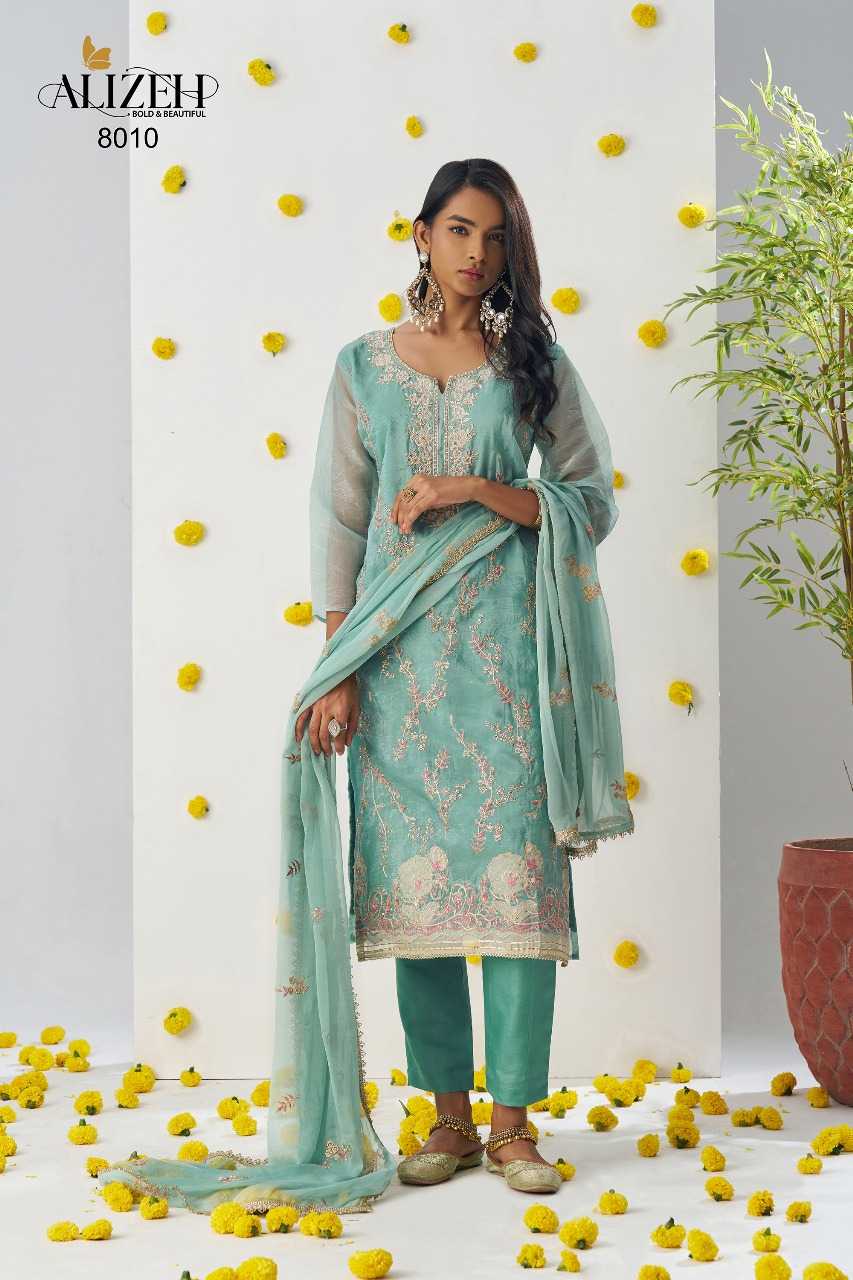Soft Gold Crush  Embroidery Suit