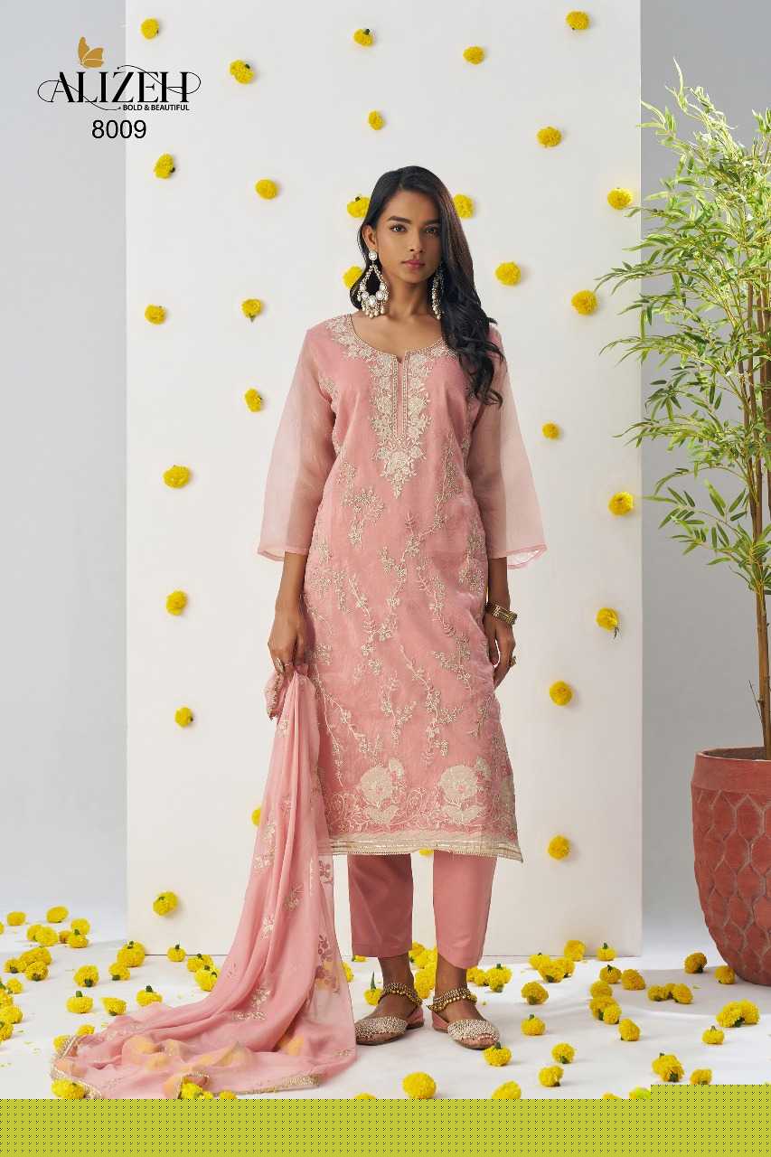 Soft Gold Crush  Embroidery Suit