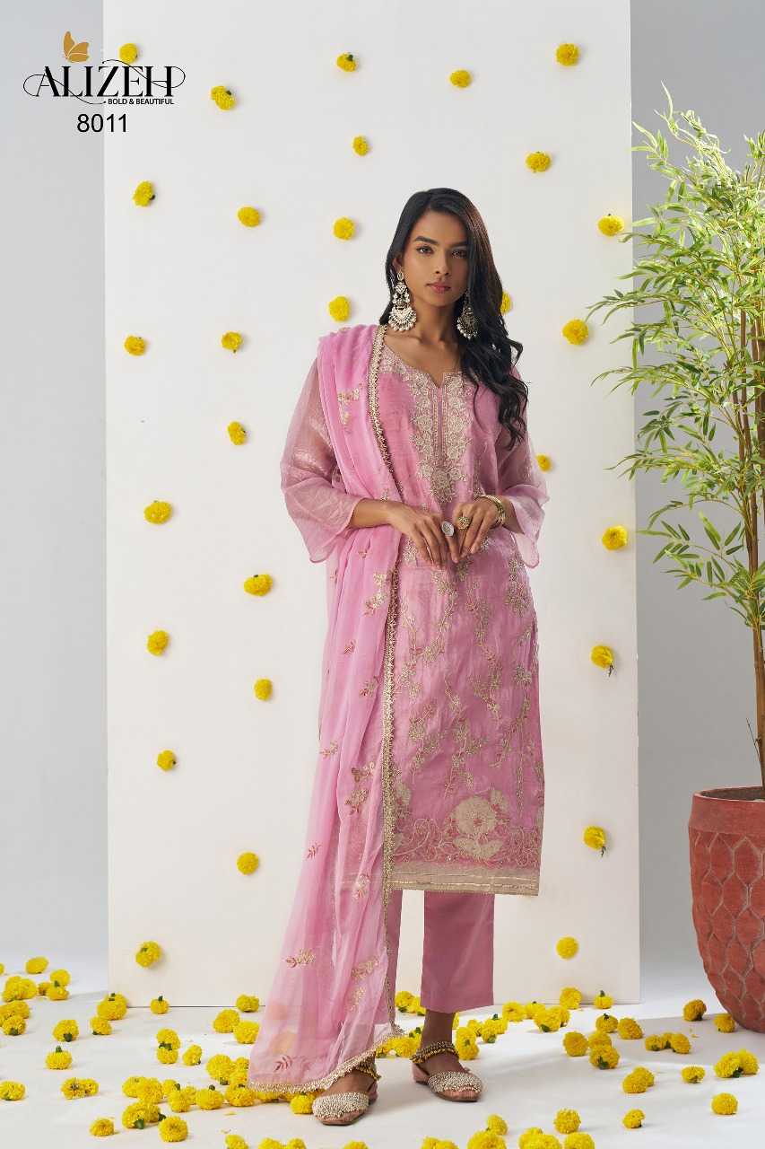 Soft Gold Crush  Embroidery Suit