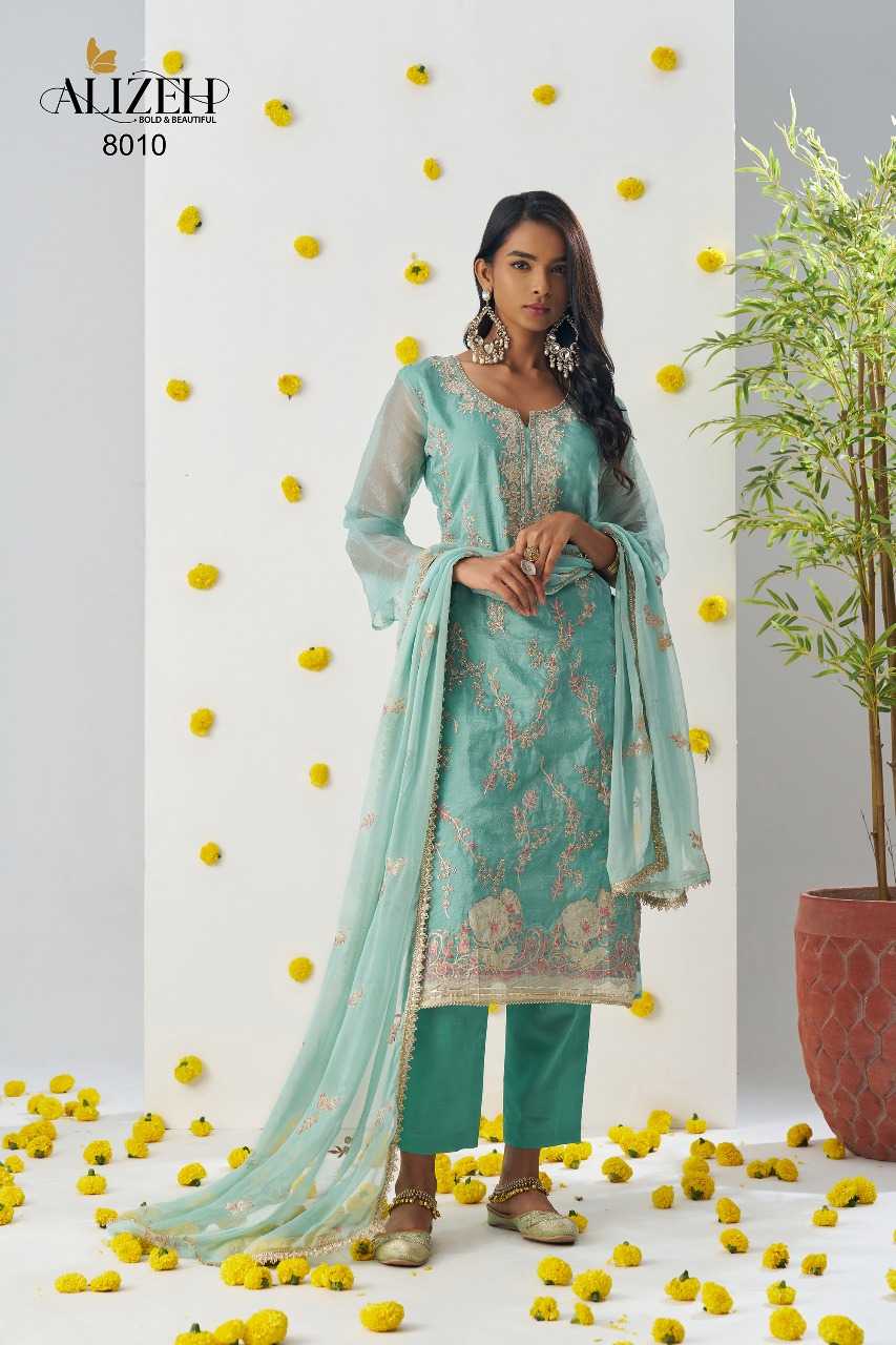 Soft Gold Crush  Embroidery Suit