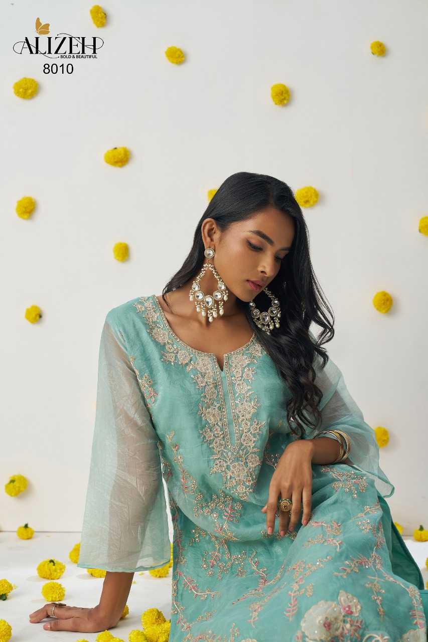Soft Gold Crush  Embroidery Suit
