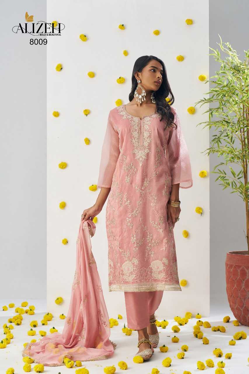 Soft Gold Crush  Embroidery Suit