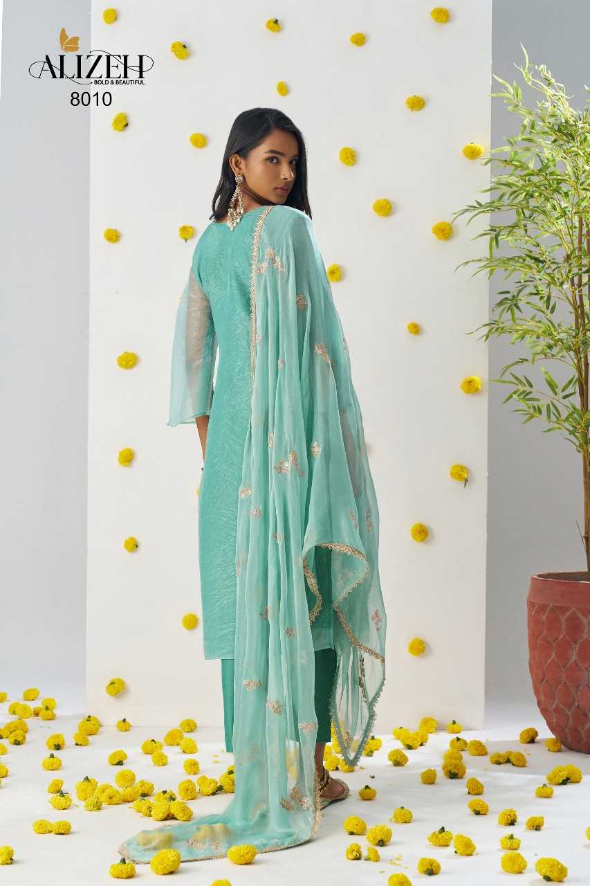 Soft Gold Crush  Embroidery Suit