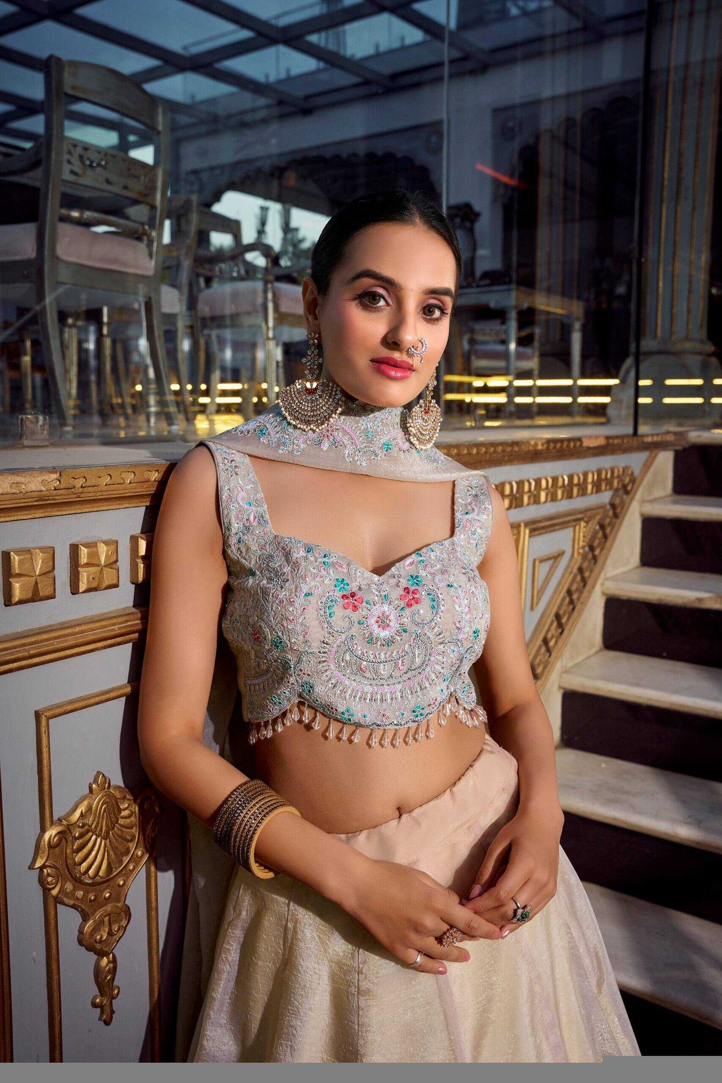 Elegant Soft Gold Lehenga for Weddings and Festivals - MYLUXURY LANE ENTERPRISE