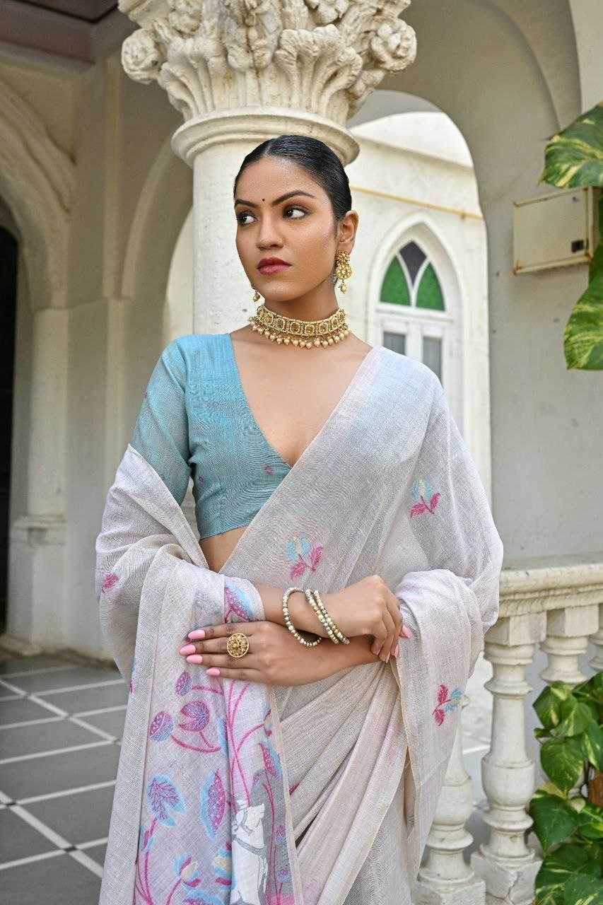 Soft Muga Silk Designer Saree - MYLUXURY LANE ENTERPRISE