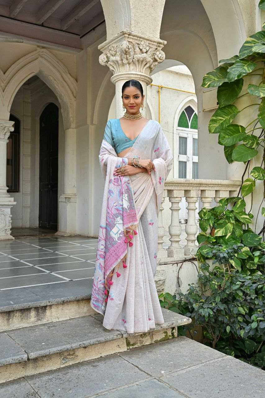 Soft Muga Silk  Designer Saree