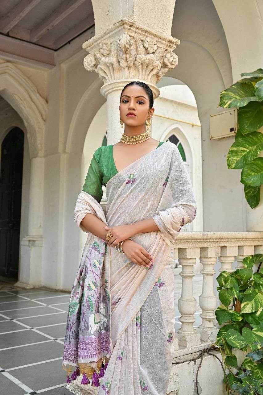 Soft Muga Silk Designer Saree - MYLUXURY LANE ENTERPRISE