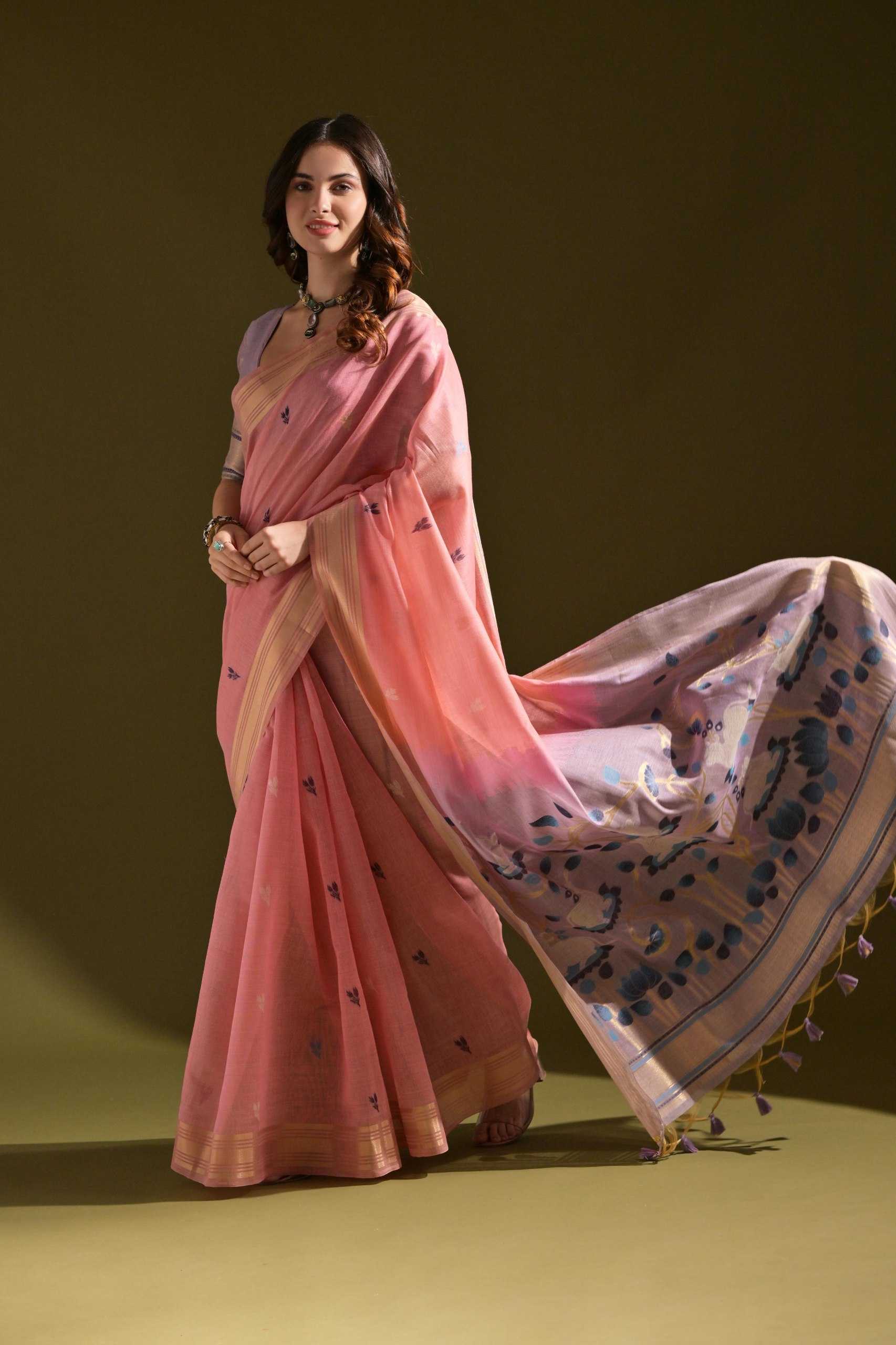 Muga Silk  Designer Sarees Butta Saree