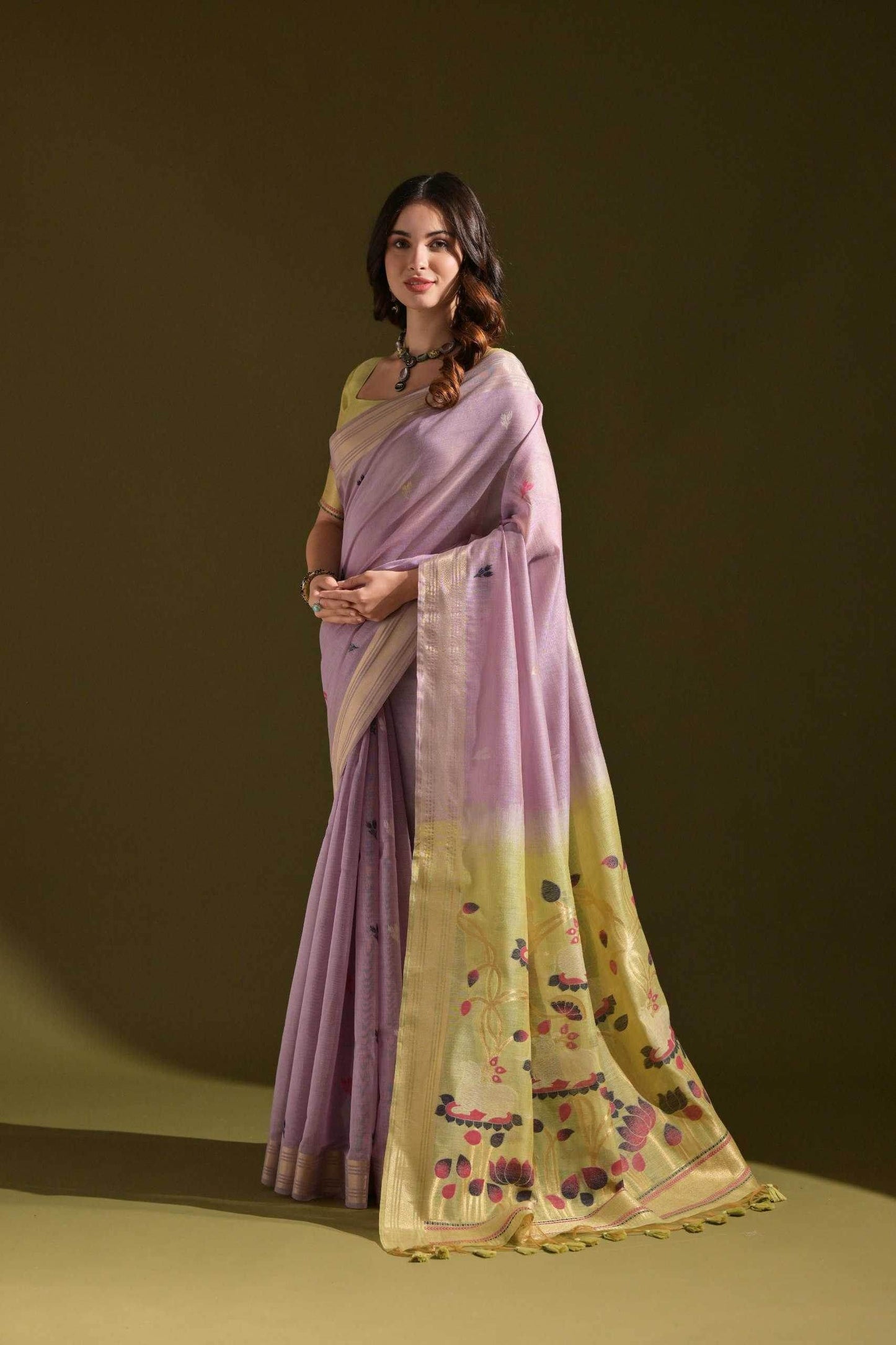 Muga Silk Designer Sarees Butta Saree - MYLUXURY LANE ENTERPRISE