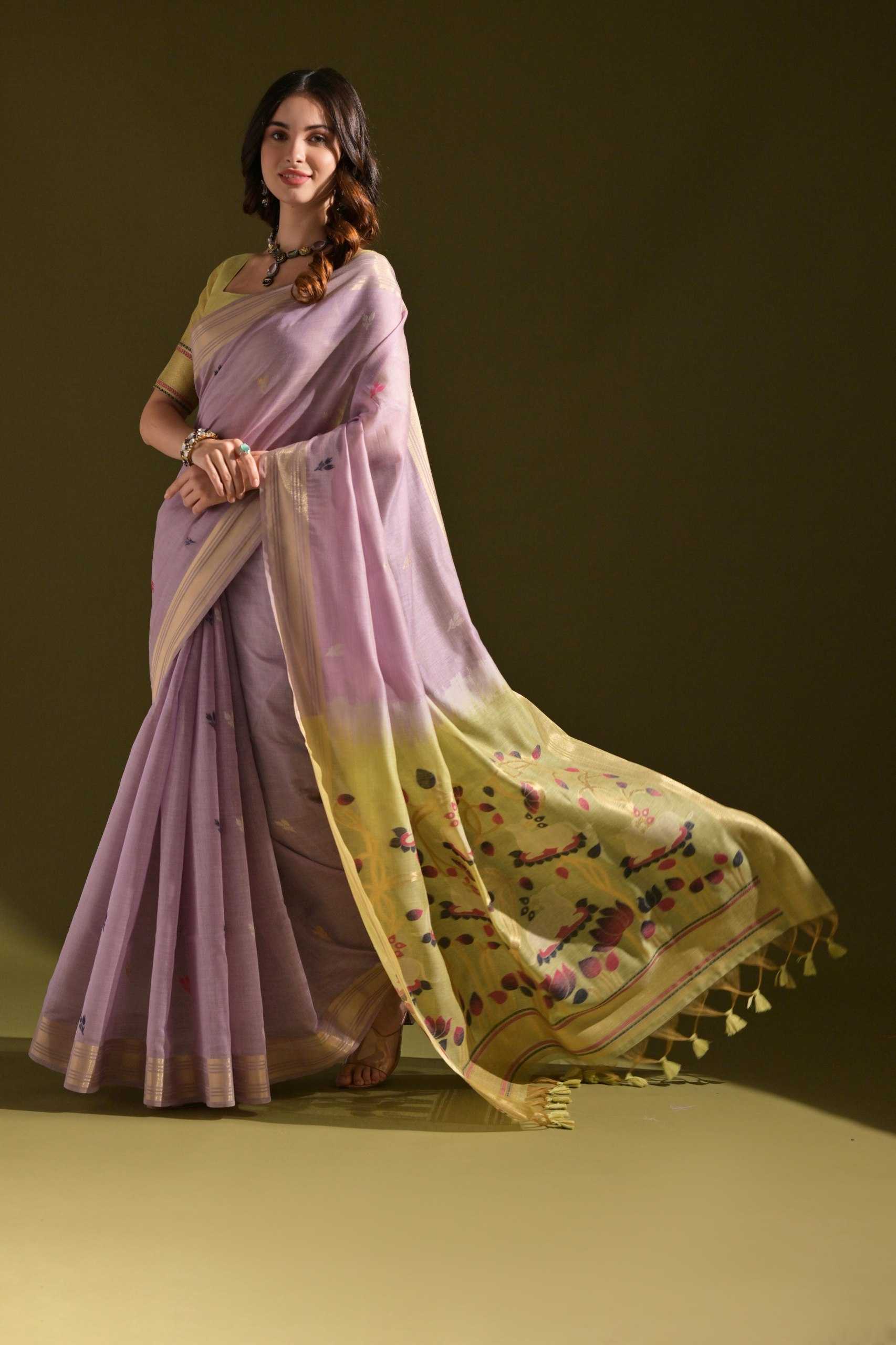 Muga Silk  Designer Sarees Butta Saree