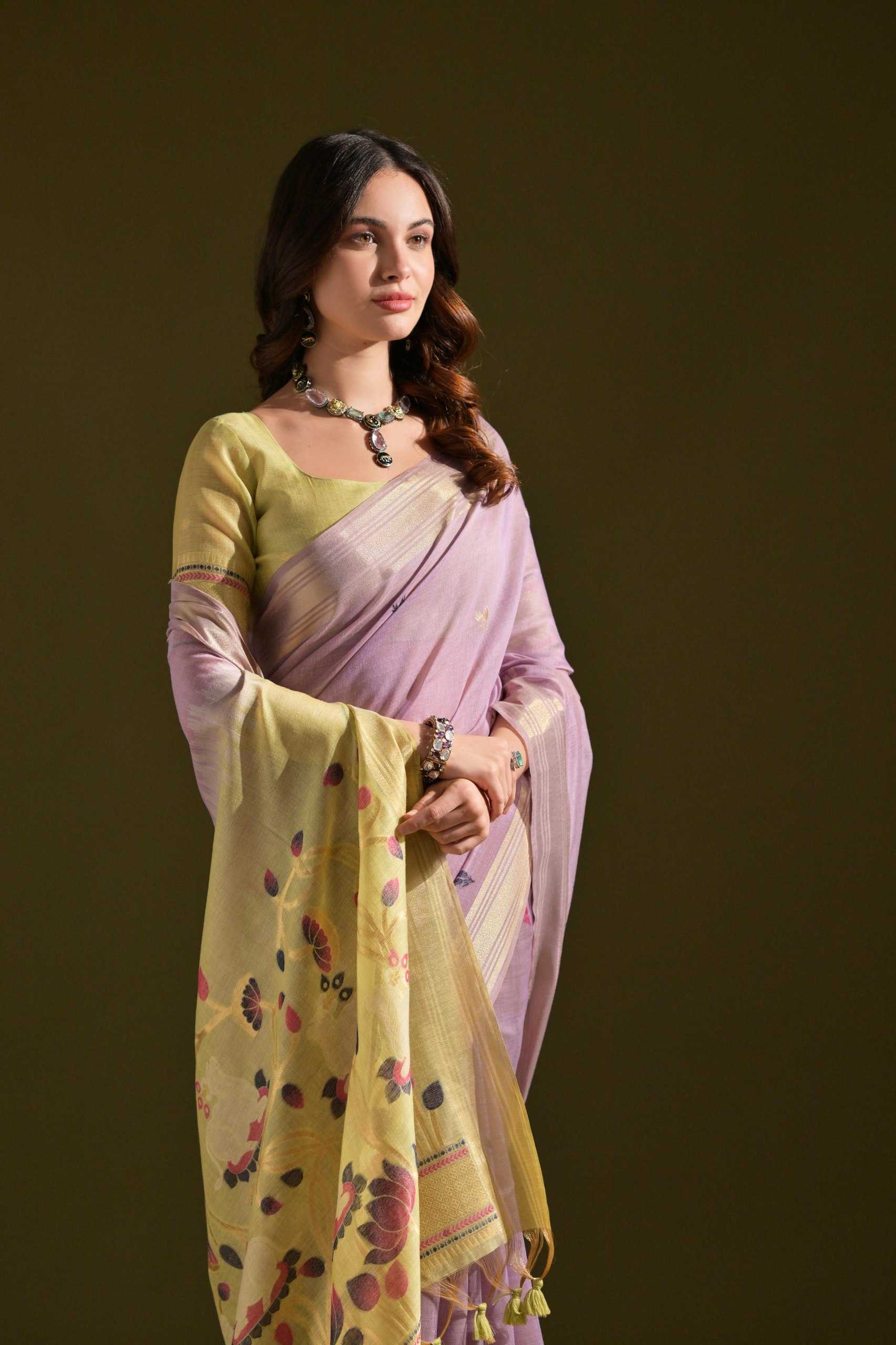 Muga Silk  Designer Sarees Butta Saree